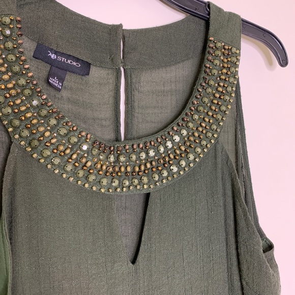 AB Studio Olive Beaded blouse - Picture 3 of 3